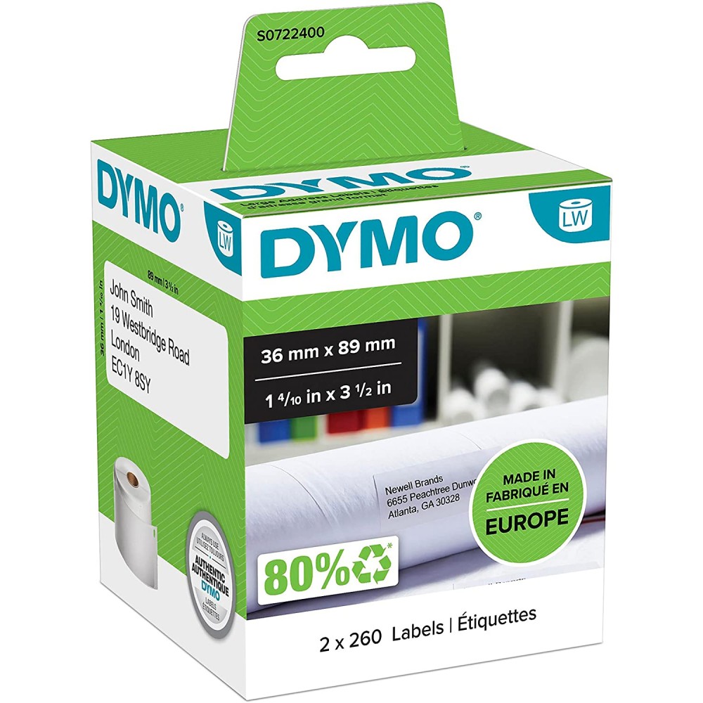 DYMO LW Geniş Adres Etiketi 520 li Paket 89x36mm 99012