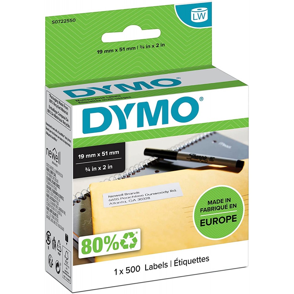 DYMO 11355 LW Çok Amaçlı Etiket 19x51mm / 500 lü Paket