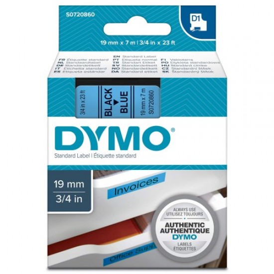 DYMO 45806 Mavi/Siyah D1 Yedek Şerit (19 mm x 7 mt)